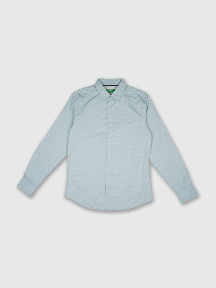 Fill Sleeve Giza Satin Print Shirt image number 5